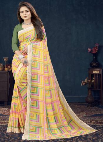 Attrective These Printed Designer Saree in Fine Colored.These Saree Are Renial And Blouse is Fabricated On Renial Pair.