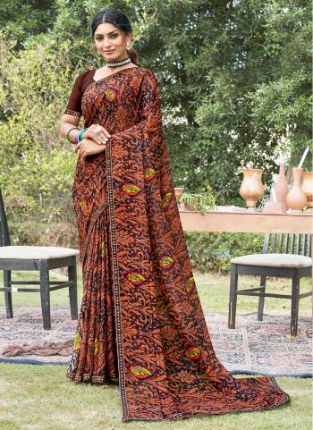 Attrective These Printed Designer Saree in Fine Colored.These Saree Are Georgette And Blouse is Fabricated On Georgette Pair.