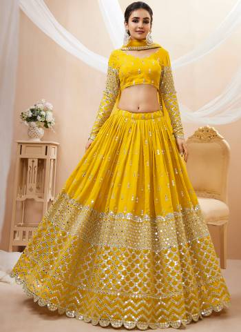 For A Fancy Designer Look,Grab These Lehenga Choli With Dupatta in Fine Colored.These Lehenga, Choli are GEORGETTE  and  Dupatta SOFT NET.