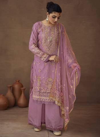 Grab These Plazzo Suit in Fine Colored Pair With Bottom And Dupatta.These Top  Fabricated Organza and Dupatta Fabricated Net With Silk Bottom.