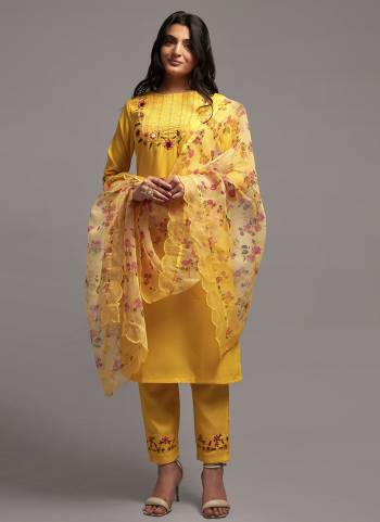 Attrective These Designer Suit in Fine Colored Pair With Bottom And Dupatta.