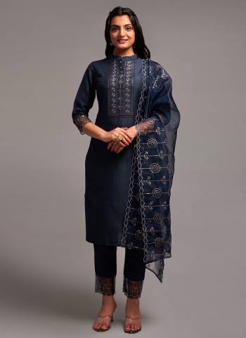 Attrective These Designer Suit in Fine Colored Pair With Bottom And Dupatta.