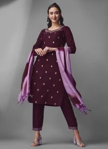 Attrective These Designer Suit in Fine Colored Pair With Bottom And Dupatta.