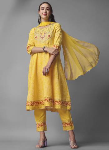 Attrective These Designer Suit in Fine Colored Pair With Bottom And Dupatta.