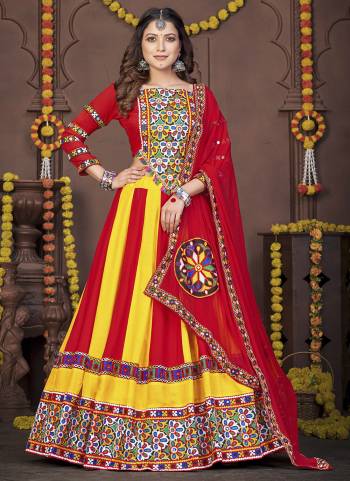 Grab These Navratri Special Lehenga Choli in Fine Colored.These Lehenga And Choli Are Rayon And Dupatta Are Fabricated On Chiffon Pair.Its Beautified With Designer Thread,Mirror Embroidery Work.