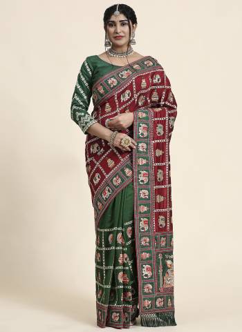 Grab These Festive Wear Saree in Fine Colored.These Saree is Fabricated On Vichitra Silk Pair With Mono Silk Blouse.Its Beautified With Heavy Embroidery,Diamond Work.