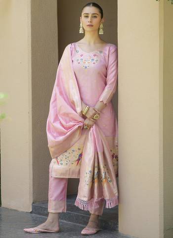 Attrective These Designer Suit in Fine Colored Pair With Bottom And Dupatta.