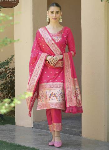 Attrective These Designer Suit in Fine Colored Pair With Bottom And Dupatta.