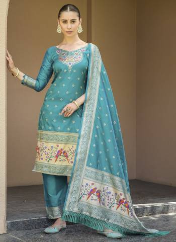 Attrective These Designer Suit in Fine Colored Pair With Bottom And Dupatta.