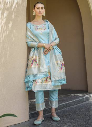 Attrective These Designer Suit in Fine Colored Pair With Bottom And Dupatta.