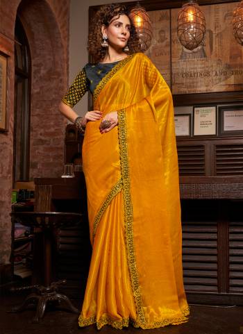 Garb These Fancy Saree in Fine Colored.These Saree Are Sitara Chiffon And Blouse is Fabricated On Art Silk Pair.Its Beautified With Blooming Color With Designer Embroidery Work.