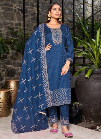 Attrective These Salwar Suit in Fine Colored Pair With Bottom And Dupatta.These Top Are Vichitra And Bottom Are Fabricated On Vichitra Pair With Vichitra Dupatta.Its Beautified With Santoon Inner.Its Beautified With Blooming Color,Designer Embroidery Work.