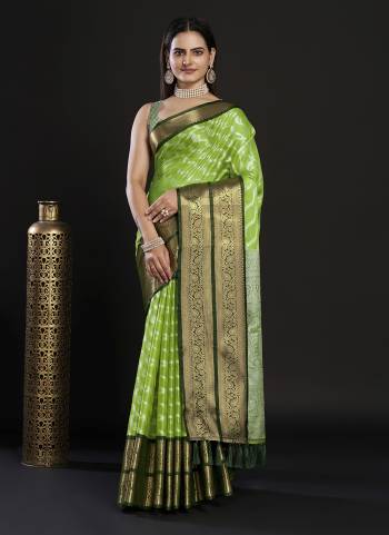 Garb This Partywear Saree Paired With Blouse In Fine Color.This Saree And Blouse Are Kanjivaram Silk Based Fabric With Weaving Jacquard Designer. Buy This Pretty Saree Now.