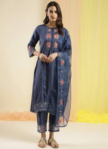 Attrective These Beautiful Looking Readymade Suits.These Top And Bottom Are Chinon And Dupatta Are Organza Fabricated.Its Beautified With Disigner Embroidery Work.