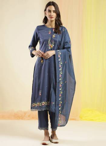 Attrective These Beautiful Looking Readymade Suits.These Top And Bottom Are Chinon And Dupatta Are Organza Fabricated.Its Beautified With Disigner Embroidery Work.