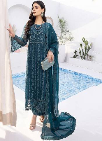 Attrective These Designer Suit in Fine Colored Pair With Bottom And Dupatta.These Top Are Organza And Dupatta Are Fabricated On Net Pair With Santoon Bottom.Its Beautified With Santoon Inner.Its Beautified With Heavy Designer Embroidery Work.