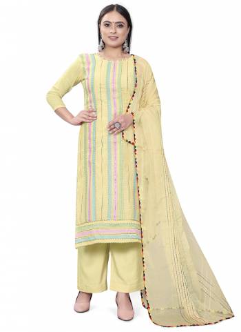 Grab These Suit in Fine Colored Pair With Bottom And Dupatta.These Top Are Chanderi Cotton And Dupatta Are Fabricated On Organza Pair With Micro Bottom.Its Beautified With Designer Hand Work.