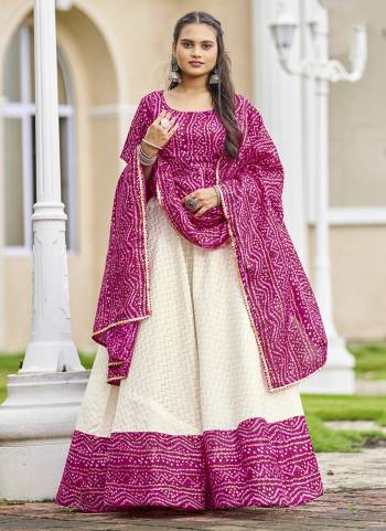 Attrective Looking These Beautiful Looking Readymade Lahenga CholoI With Dupatta .These Blouse And Dupatta is Fabricated On Cotton Satin With Cotton Lahenga.Its Beautified With Designer Bandhani Printed.