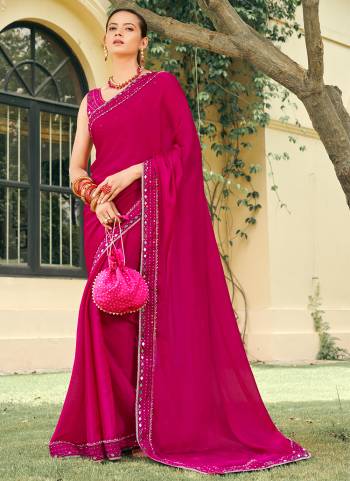 Garb These Designer Saree in Fine Colored.These Saree Are Satin Chiffon And Blouse is Fabricated On Art Silk Pair.Its Beautified Blooming Color,Mirror Embroidery Hand Work Border And Blouse.