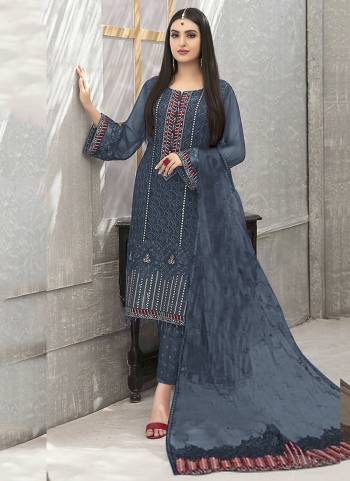 Attrective These Designer Suit in Fine Colored Pair With Bottom And Dupatta.These Top Are Faux Georgette And Dupatta Are Fabricated On Nazmin Pair With Santoon Bottom.Its Beautified With Santoon Inner.Its Beautified With Heavy Designer Embroidery Work.