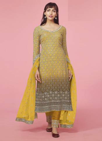 Garb These Designer Suits in Fine Colored Pair With Dupatta.These Top And Dupatta Are Fabricated On Faux Georgette Pair With Santoon Bottom.Its Beautified With Heavy Designer Embroidery Work.