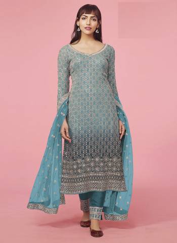 Garb These Designer Suits in Fine Colored Pair With Dupatta.These Top And Dupatta Are Fabricated On Faux Georgette Pair With Santoon Bottom.Its Beautified With Heavy Designer Embroidery Work.