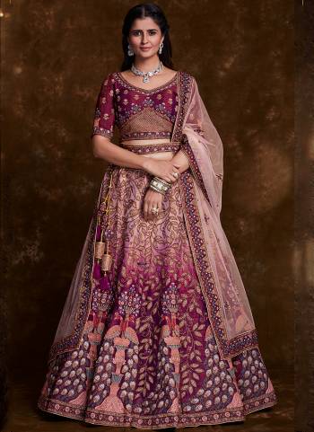 For A Designer Look,Grab These Lehenga Choli in Fine Colored.These Lehenga And Choli Are Fabricated On Art Silk Pair With Soft Net Dupatta.Its Beautified With Heavy Designer Embroidery,Zarkan Work.