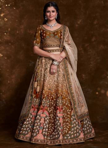 For A Designer Look,Grab These Lehenga Choli in Fine Colored.These Lehenga And Choli Are Fabricated On Art Silk Pair With Soft Net Dupatta.Its Beautified With Heavy Designer Embroidery,Zarkan Work.