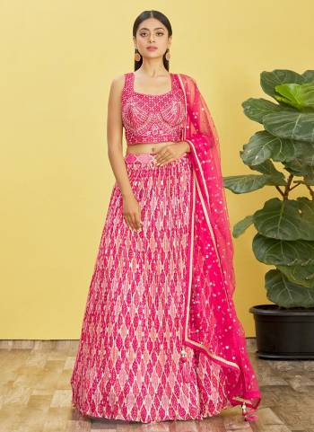 For A Designer Look,Grab These Lehenga Choli in Fine Colored.These Lehenga Are Chinon And Blouse Are Fabricated On Slub Silk Pair With Organza Soft Net.Its Beautified With Designer Printed With Real Mirror,Thread,Jari,Sequance Embroidery Work.