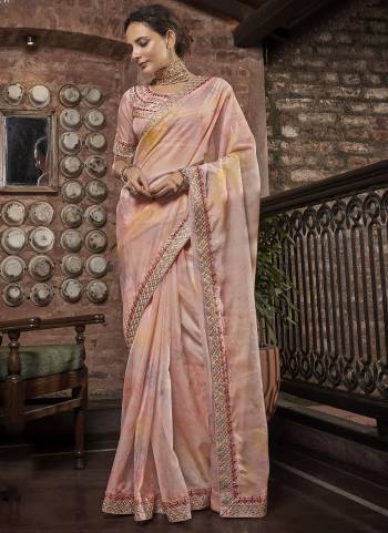 Garb These Designer Party Wear Saree in Fine Colored.These Saree Are Organza And Blouse is Fabricated On Art Silk Pair.Its Beautified Digital Printed,Embroidery Work Blouse,Border.