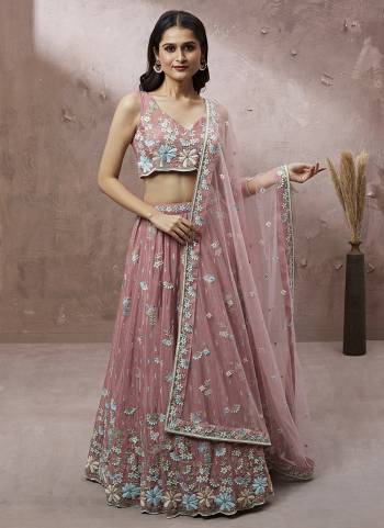 Attrective Looking This Partywear Fine Color Heavy Designer Choli Fabric Georgette And Lahenga Georgette And Dupatta Net In Fabricated Beautified With Attrective Thread,Sequance Embroidery,Stone And Beads Work. Buy Now.