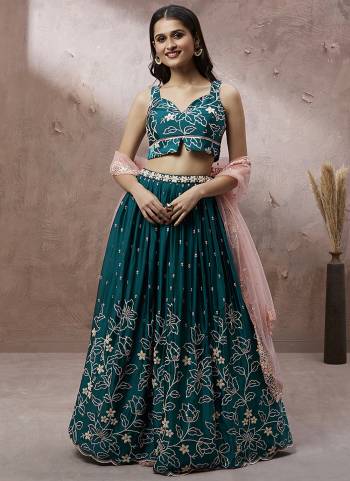 Attrective Looking This Partywear Fine Color Heavy Designer Choli Fabric Georgette And Lahenga Georgette And Dupatta Net In Fabricated Beautified With Attrective Thread,Sequance Embroidery,Stone And Beads Work. Buy Now.