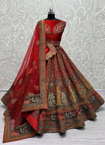 For A Fancy Designer Look,Grab These Lehenga Choli With 2 Dupatta in Fine Colored.These Lehenga And Choli Are Velvet And Dupatta Are Fabricated On Soft Net & Velvet Pair.Its Beautified With Designer Fancy Multy Thread,Sequance,Dori Embroidery,Diamond Work.