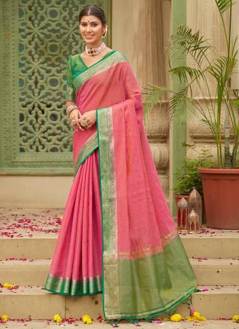 Looking These Party Wear Saree in Fine Colored.These Saree And Blouse is Fabricated On Tussar Silk.Its Beautified With Weaving Jari Designer.