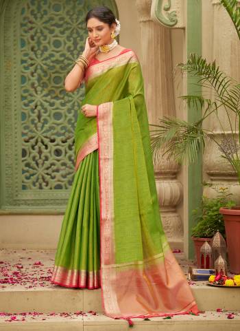 Looking These Party Wear Saree in Fine Colored.These Saree And Blouse is Fabricated On Tussar Silk.Its Beautified With Weaving Jari Designer.