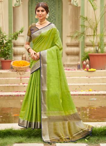 Looking These Party Wear Saree in Fine Colored.These Saree And Blouse is Fabricated On Tussar Silk.Its Beautified With Weaving Jari Designer.