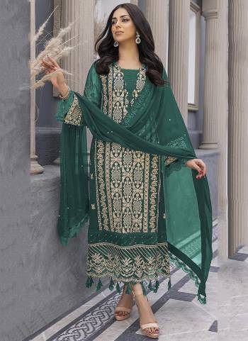 Attrective These Designer Suit in Fine Colored Pair With Bottom And Dupatta.These Top And Dupatta Are Fabricated On Faux Georgette Pair With Santoon Bottom.Its Beautified With Santoon Inner.Its Beautified With Heavy Designer Embroidery Work.