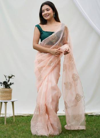 Attrective Looking These Party Wear Saree in Fine Colored.These Saree Are Organza And Blouse is Fabricated On Art Silk.Its Beautified With Designer Sequance Embroidery Work.