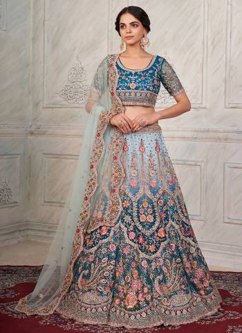 A Designer Look,Grab These Lehenga Choli in Fine Colored.These Lehenga And Blouse Are Fabricated On Net Pair With Net Dupatta.Its Beautified With Thread,Sequance Embroidery,Stone Work.