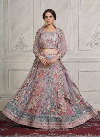 A Designer Look,Grab These Lehenga Choli in Fine Colored.These Lehenga And Blouse Are Fabricated On Net Pair With Net Dupatta.Its Beautified With Thread,Sequance Embroidery,Stone Work.