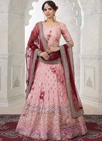 A Designer Look,Grab These Lehenga Choli in Fine Colored.These Lehenga And Blouse Are Fabricated On Art Silk Pair With Net Dupatta.Its Beautified With Thread,Sequance Embroidery,Stone Work.