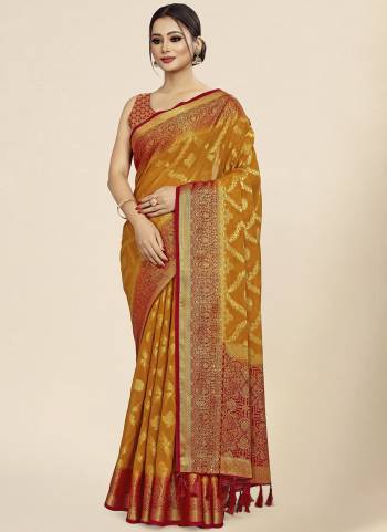 Grab These Festive Wear Saree in Fine Colored.These Saree Is Fabricated On Viscose Georgette Pair With Viscose Georgette Blouse.Its Beautified With Weaving Jari Designer.