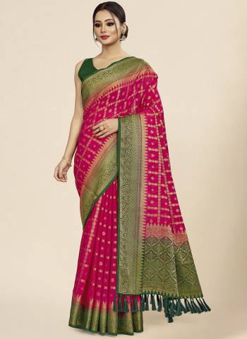 Grab These Festive Wear Saree in Fine Colored.These Saree Is Fabricated On Viscose Georgette Pair With Viscose Georgette Blouse.Its Beautified With Weaving Jari Designer.