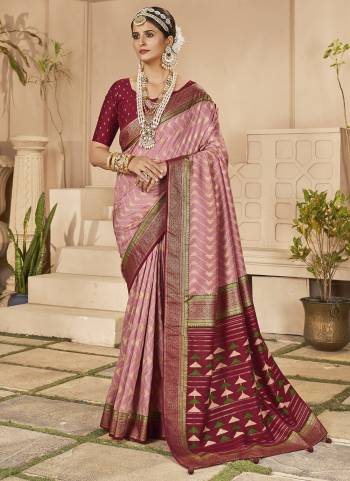 Garb These Party Wear Saree in Fine Colored.These Saree And Blouse is Fabricated On Cotton Silk Pair.Its Beautified With Weavon Designer With Chevron Printed.