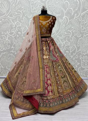 For A Fancy Designer Look,Grab These Lehenga Choli With Dupatta in Fine Colored.These Lehenga And Choli Are Velvet And Dupatta Are Fabricated On Soft Net Pair.Its Beautified With Designer Patch Work,Dori,Sequance,Jari Embroidery,Diamond Work.