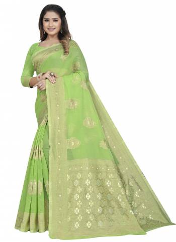 Grab These Festive Wear Saree in Fine Colored.These Saree is Fabricated On Cotton Linen Pair With Cotton Linen Blouse.Its Beautified With Wevon Jari Designer.