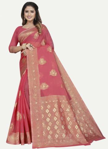 Grab These Festive Wear Saree in Fine Colored.These Saree is Fabricated On Cotton Linen Pair With Cotton Linen Blouse.Its Beautified With Wevon Jari Designer.