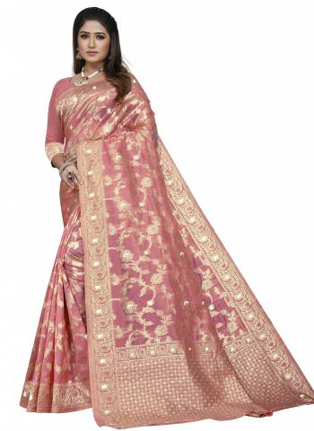 Grab These Festive Wear Saree in Fine Colored.These Saree is Fabricated On Organza Pair With Organza Blouse.Its Beautified With Wevon Jari Designer.