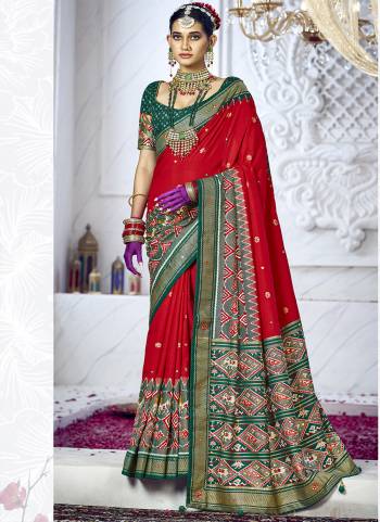 Looking These Party Wear Saree in Fine Colored.These Saree And Blouse is Fabricated On Cotton Silk Pair.Its Beautified With Weavon Designer With Printed And Mirror Work.