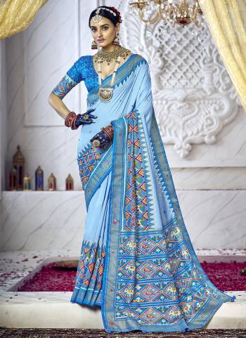 Looking These Party Wear Saree in Fine Colored.These Saree And Blouse is Fabricated On Cotton Silk Pair.Its Beautified With Weavon Designer With Printed And Mirror Work.